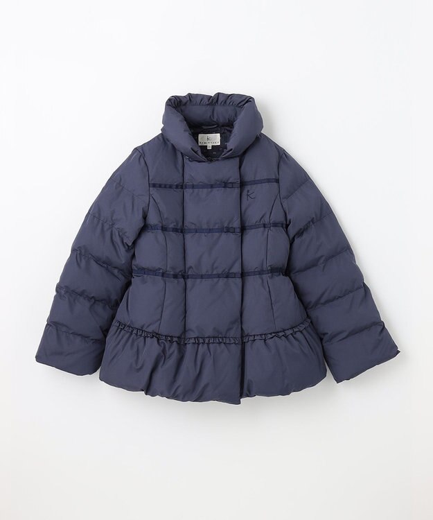 組曲 KIDS 【150-160cm】中綿 ショートコート ネイビー系