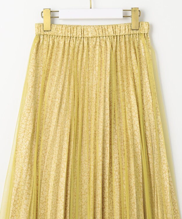 ANY SIS 【洗える】チュールレイヤードプリーツ スカート マスタード