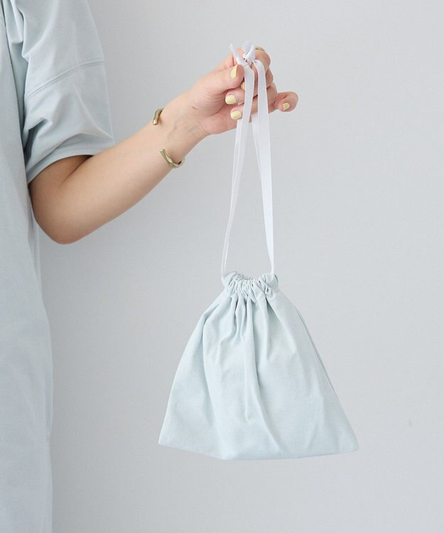 CRAFT STANDARD BOUTIQUE ポーチ付きバルーンスリーブワンピース Light Blue