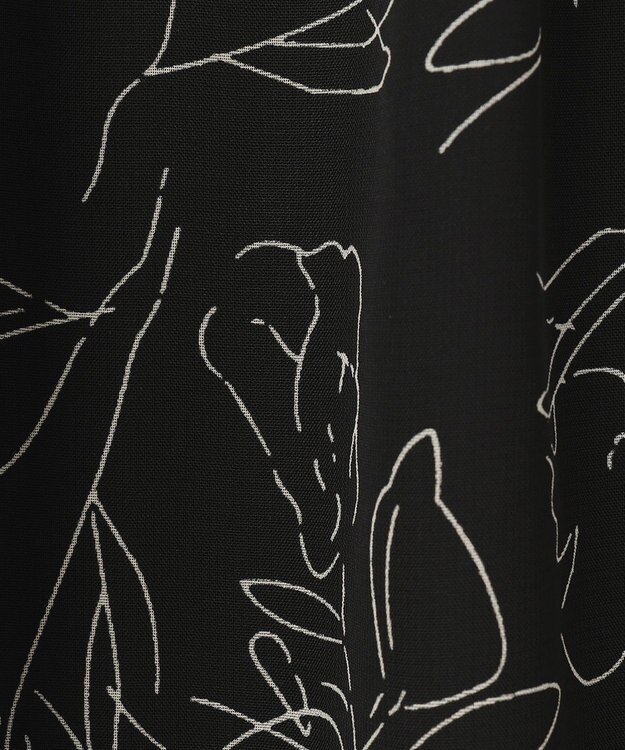 ANY SIS 【洗える】シフォンプリント ブラウス ブラック