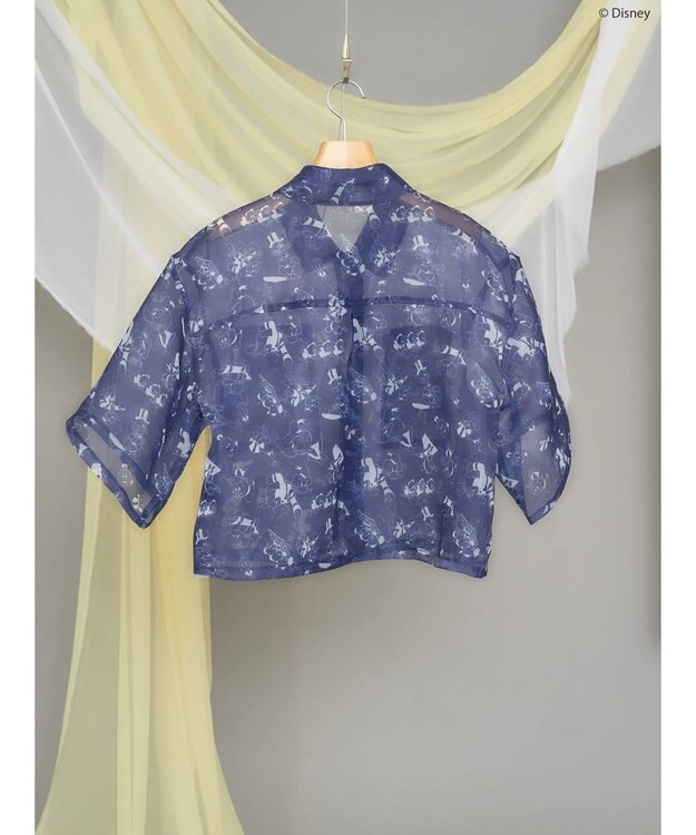 AMERICAN HOLIC 総柄シアーショート丈シャツ／Ｄｉｓｎｅｙ Navy
