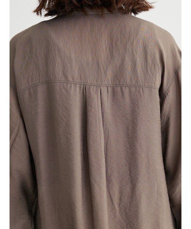 Green Parks レギュラー前後差シアーシャツ Brown