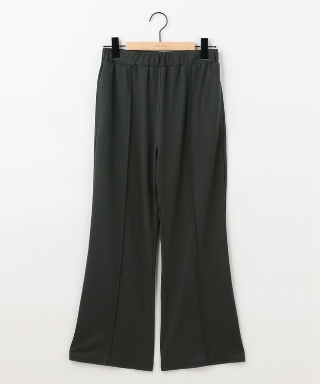 SHARE PARK LADIES 【洗える】ナチュラルワッシャー　セミフレアパンツ チャコール