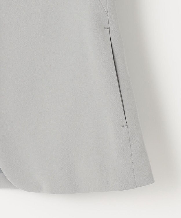 自由区 【XSサイズ～/洗える】ダブルフェイススーティング ノーカラージャケット セージ