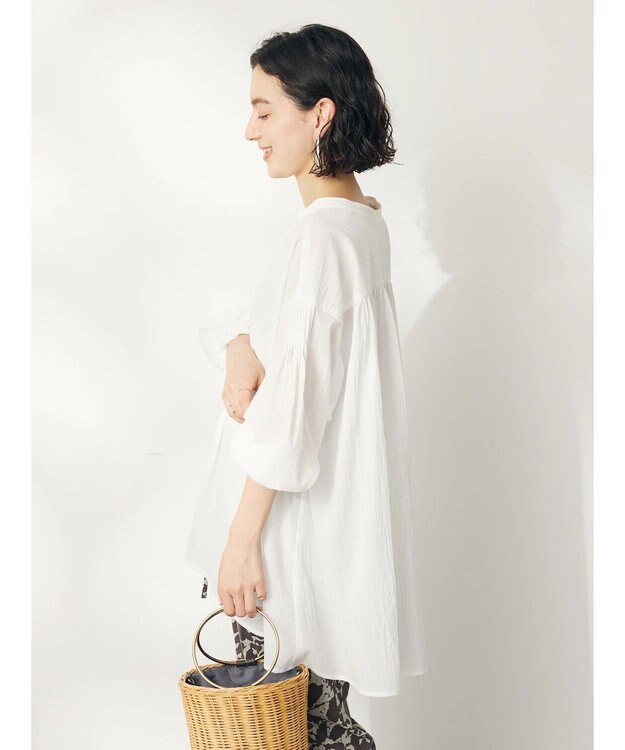 CRAFT STANDARD BOUTIQUE ジョーゼットスキッパーシャツ Off White