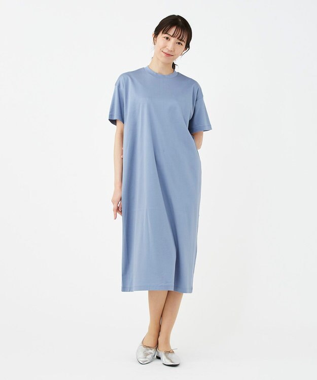 KASHIYAMA 【抗菌消臭】クレンゼ Teeシャツドレス ライトブルー