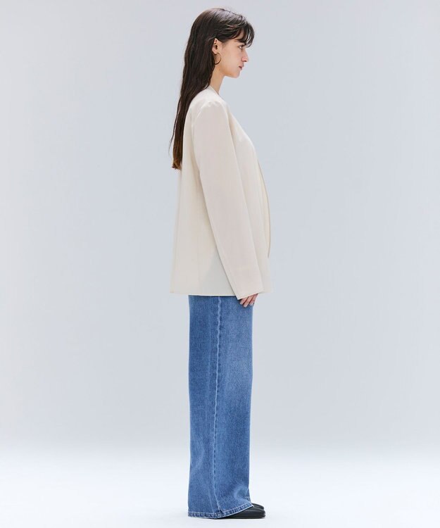 BEIGE， 【洗える/接触冷感/速乾/UVケア対応・Precious 8月号掲載】BATEAU / ボタンレスノーカラジャケット Beige