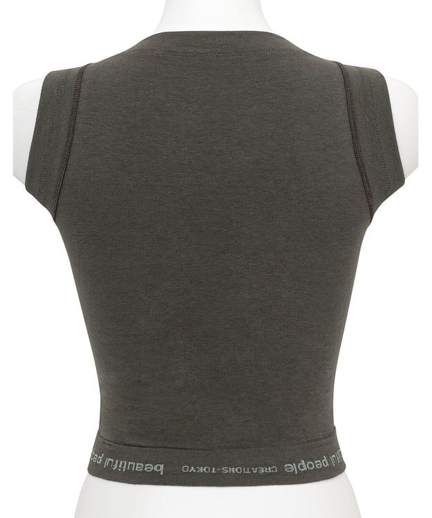 WACOAL MEN レディース <beautiful people>コラボ タンクトップ ボクサートップス ワンサイズ（S-L） オーガニック綿混 立体成型 肩幅：狭め ネック深さ：あさめ WL8001 /ワコールメン ブラウン