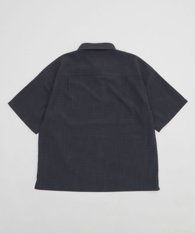 WEGO リネンライクスキッパーシャツ（SS） ブラック中濃色