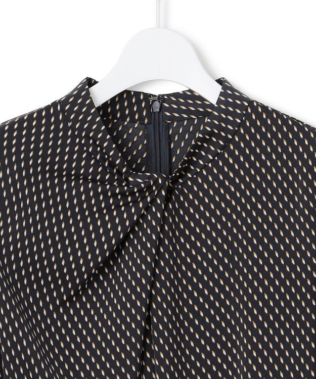 23区 S 【洗える】グラデーションドットプリント ワンピース ネイビー系