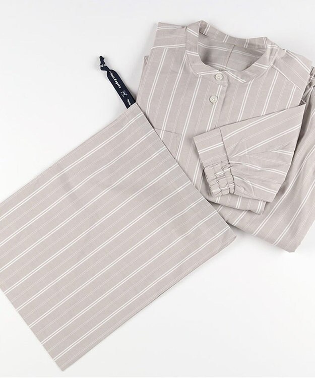 ワコール／睡眠科学 パジャマ 長袖 長ズボン 綿混(本体) 【睡眠科学×mintdesigns】 レディース YDX604 睡眠科学／ワコール ベージュ