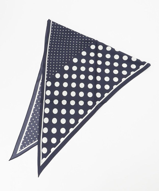 自由区 ドットロンバス スカーフ ネイビー系