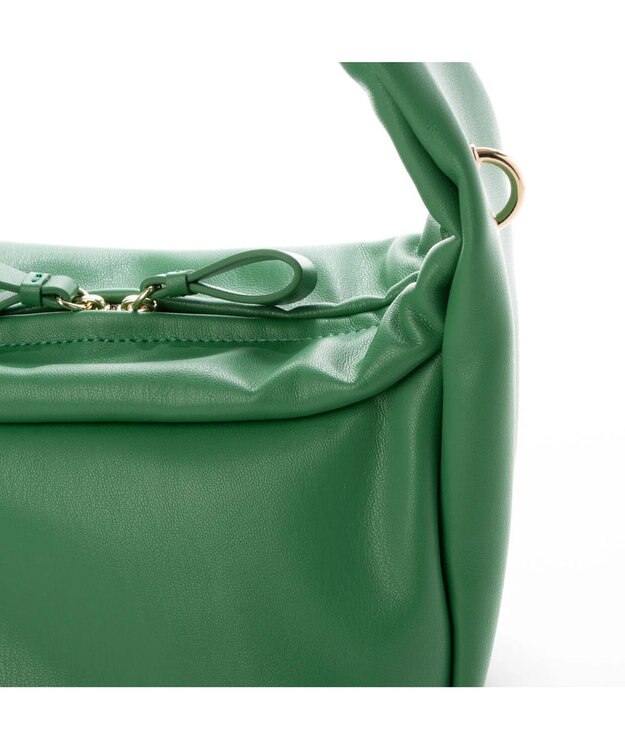 UNBILLION kakatoo ギャザーハンドル2wayバッグ グリーン