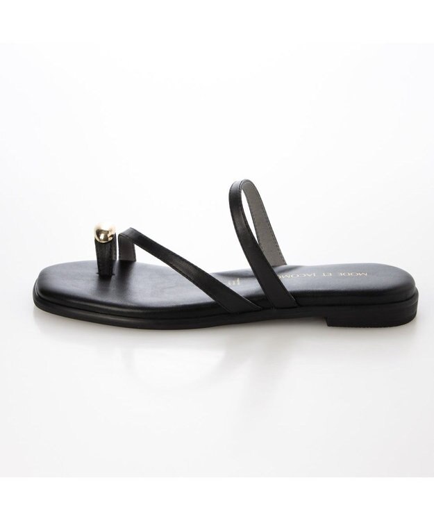MODE ET JACOMO <MODE ET JACOMO>リングフラットトングサンダル ブラック