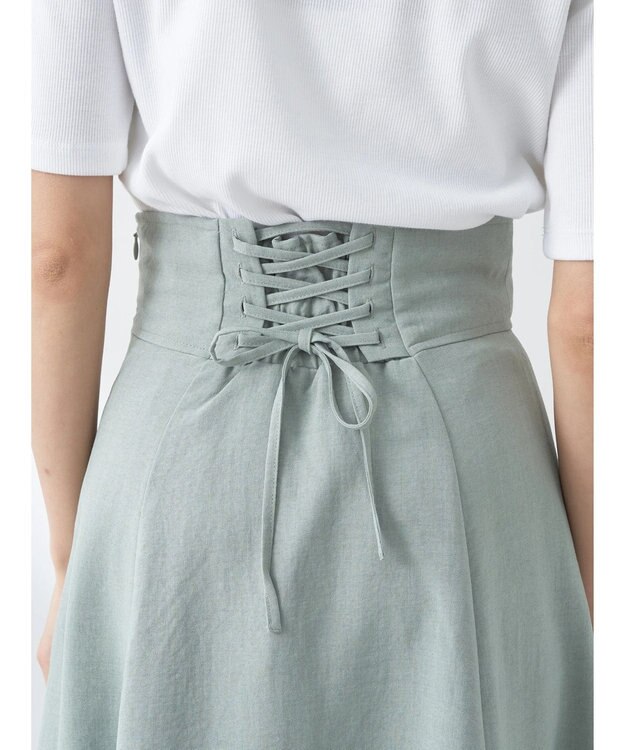 earth music&ecology バックレースアップスカート Mint Green