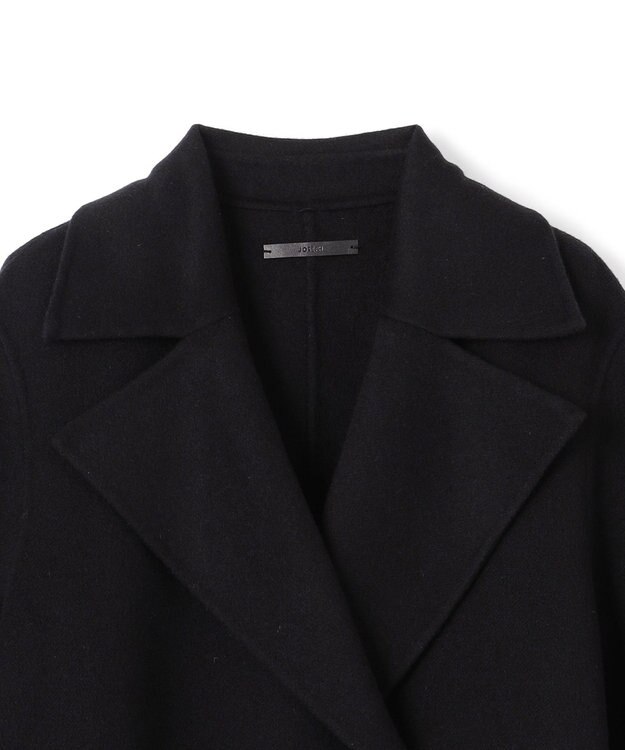 JOSEPH ダブルフェイスカラーブロック　ダブルブレステッドコート Black/grey