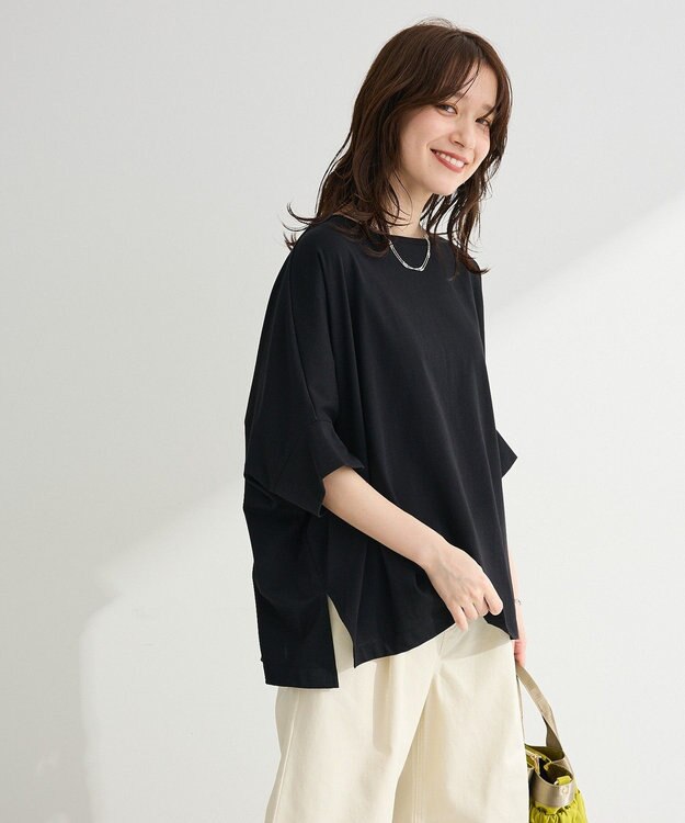 Green Parks 冷やっとすずやかドルマンプルオーバー Black