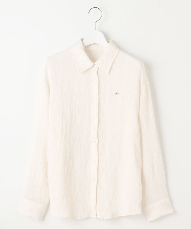 Feroux ナチュラルタッチ 楊柳 シャツ アイボリー系