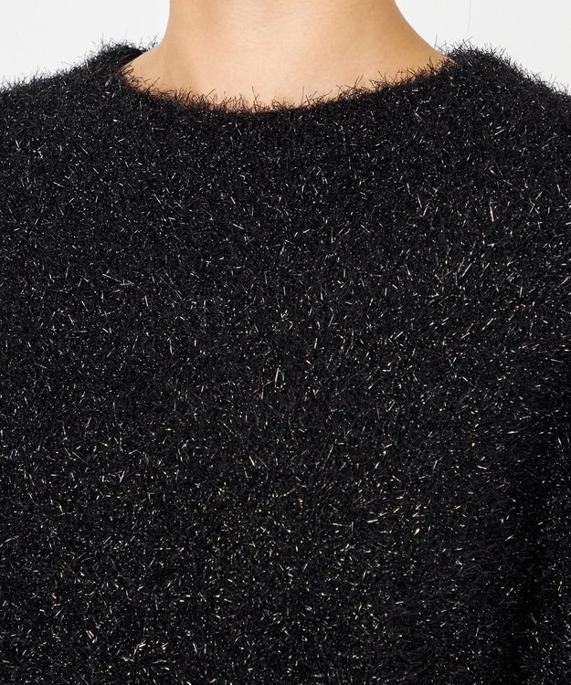 NAVE 【Nave・洗える】ラメニット プルオーバー ブラック系