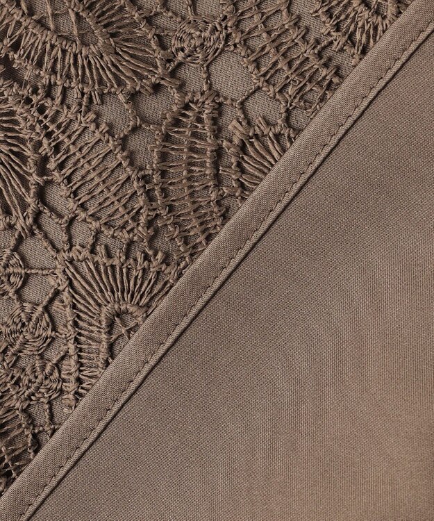 23区 S 【APPLAUDIR】Brocheリボンブーケレース ブラウス ブラウン系