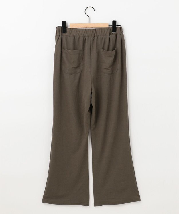 SHARE PARK LADIES 【洗える】ナチュラルワッシャー　セミフレアパンツ モカ