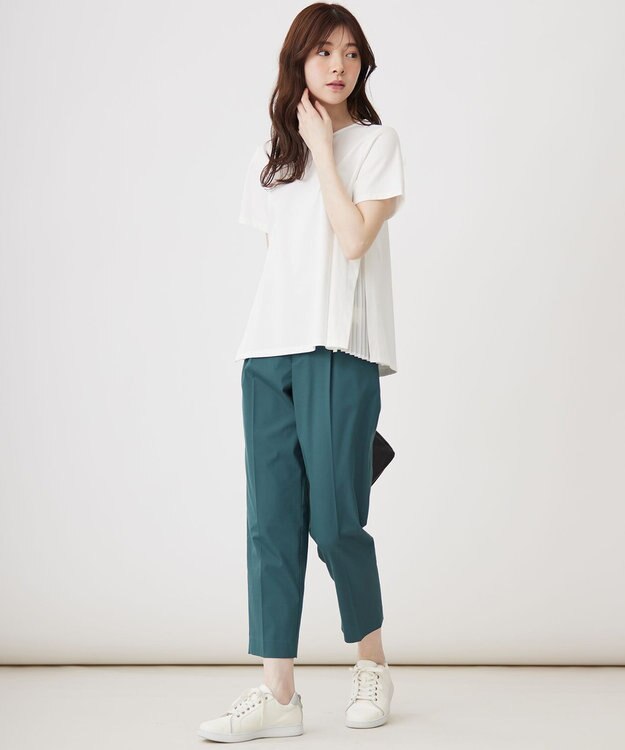 ANY SIS 【UVケア】サイドプリーツ カットソー オフ