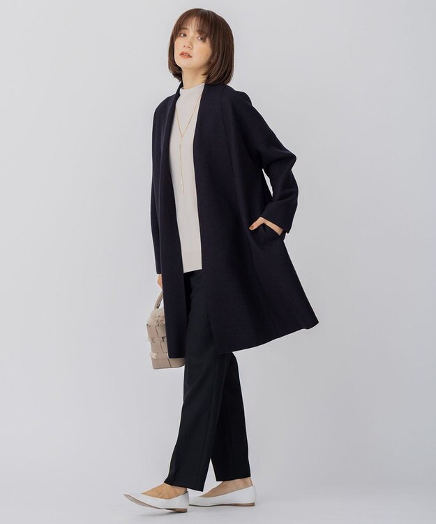 23区 【CLASSY.1月号掲載】ウールミルドストレッチ テーパードパンツ ブラック