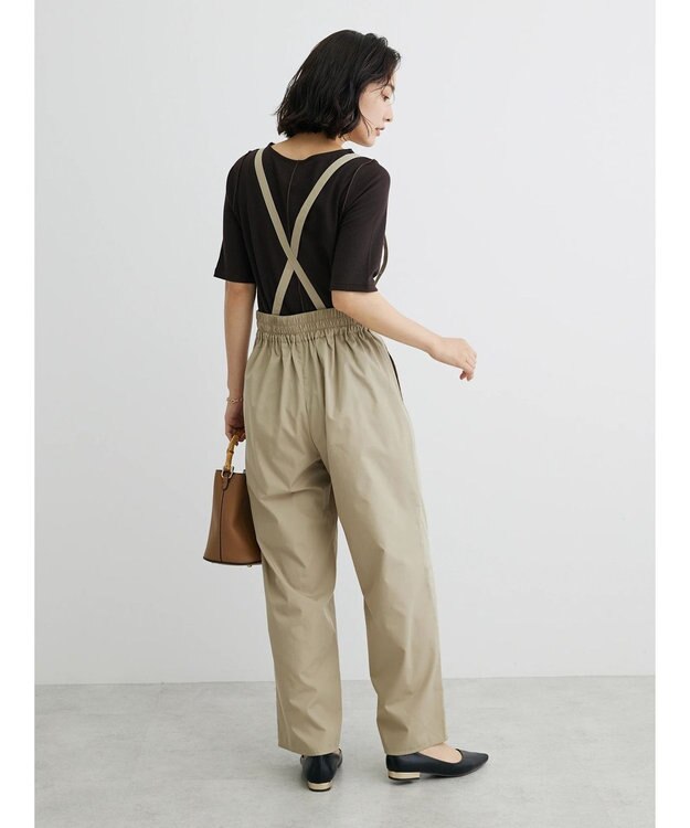 Green Parks ５分袖カットリブプルオーバー Black