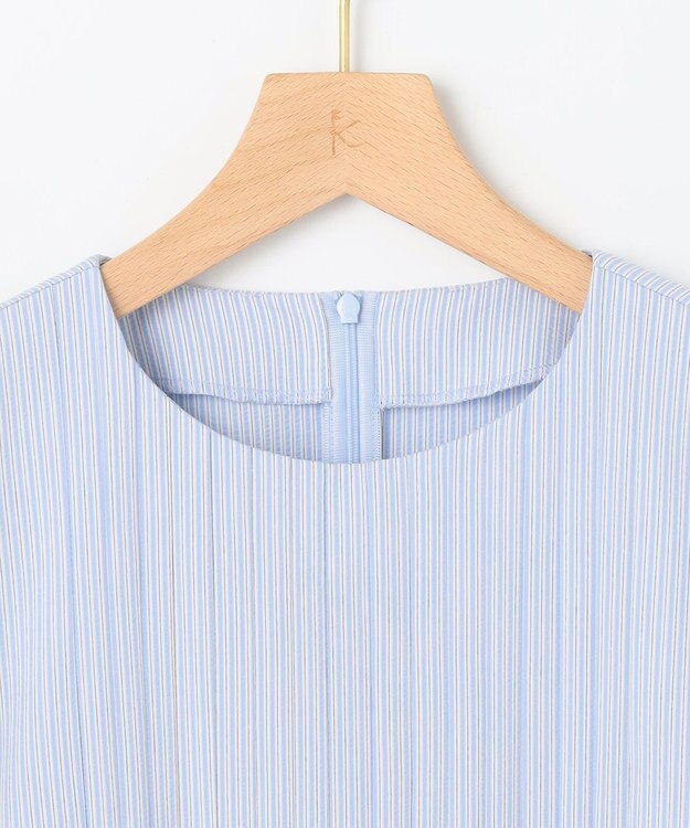組曲 S ドビーストライプピンタック ブラウス ブルーストライプ系1