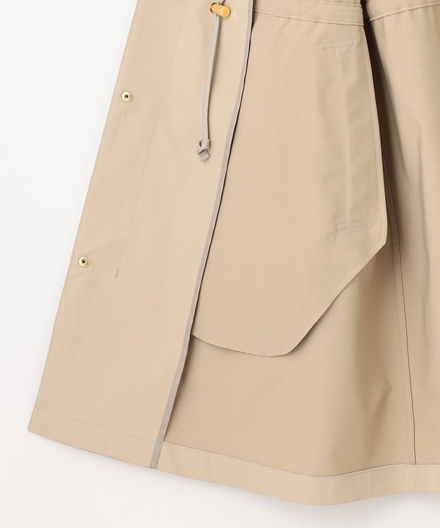 J.PRESS LADIES 【洗える】 ソロテックスドライツイル ノーカラー コート ベージュ系