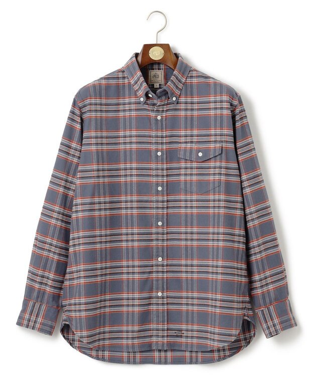 J.PRESS MEN ストレッチ コットンネルシャツ グレー系3