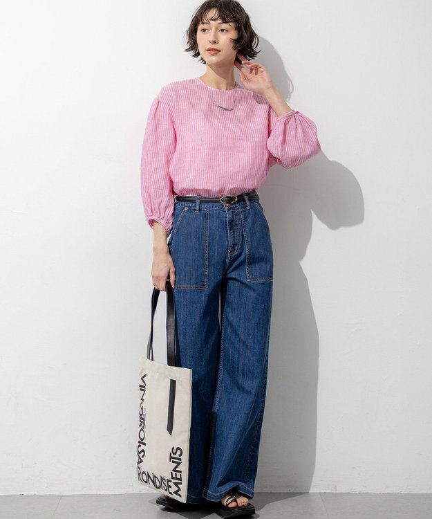 23区 L 【見上愛さん着用】23区 Summer DENIM ベイカーパンツ インディゴ系