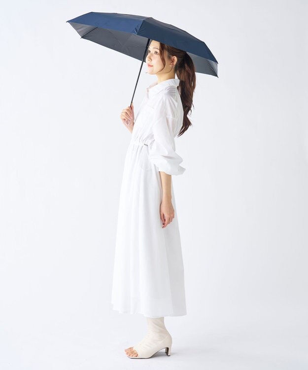 MOONBAT 【遮光100％】晴雨兼用 折りたたみ傘 コンパクト kowaza コワザ ディープブルー