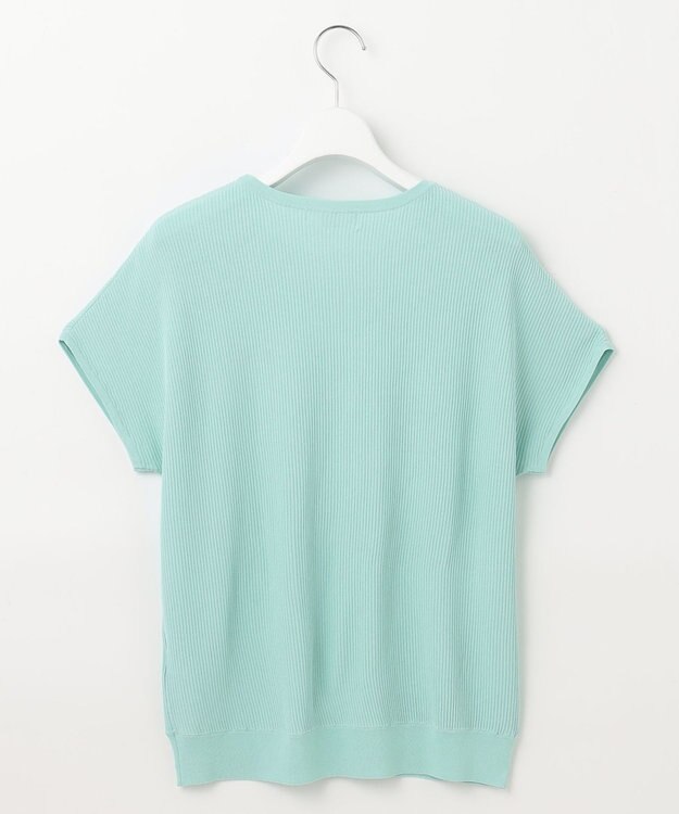 J.PRESS LADIES L 【洗える】レーヨンエリートストレッチ フレンチスリーブ ニット ミント系