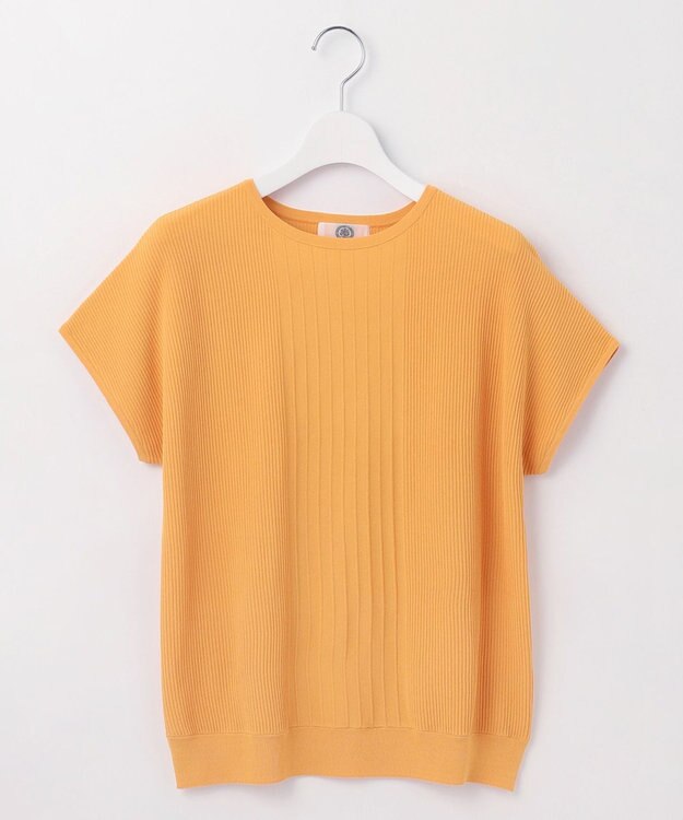 J.PRESS LADIES S 【洗える】レーヨンエリートストレッチ フレンチスリーブ ニット マリーゴールド系