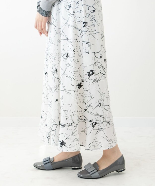 Bridget Birkin 【Bridget Birkin】ガーリーリボンローファー グレーエナメル