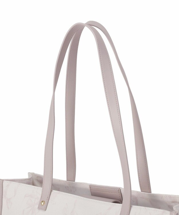 Maison de FLEUR すずらんプリントスクエアトートバッグ Grayish Pink