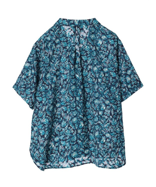 Green Parks 柄開襟シャツ Blue