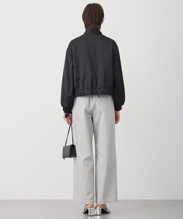 ICB 【先行予約・2WAY】 ダルグロッシーサテン ボウタイ付きブルゾン ブラック