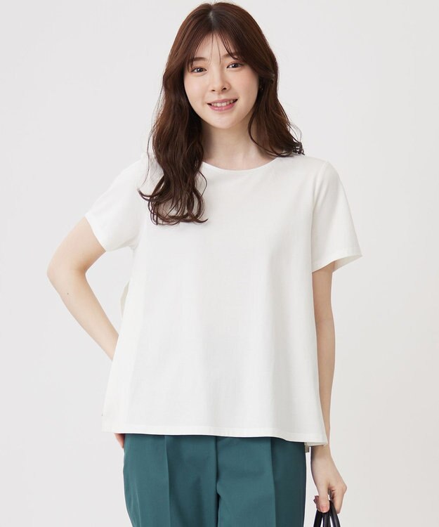 ANY SIS 【UVケア】サイドプリーツ カットソー オフ