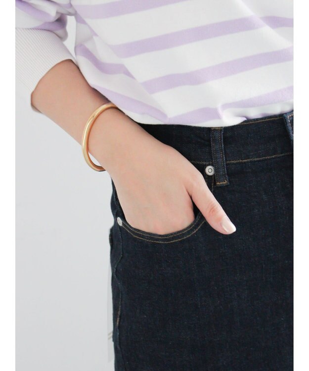 Te chichi デニムトラペーズスカート ネイビー