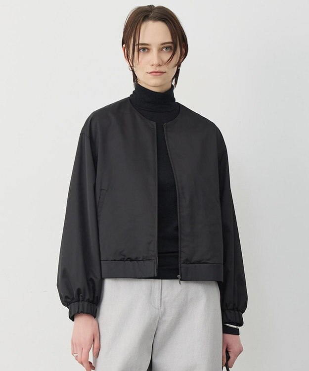ICB 【先行予約・2WAY】 ダルグロッシーサテン ボウタイ付きブルゾン ブラック