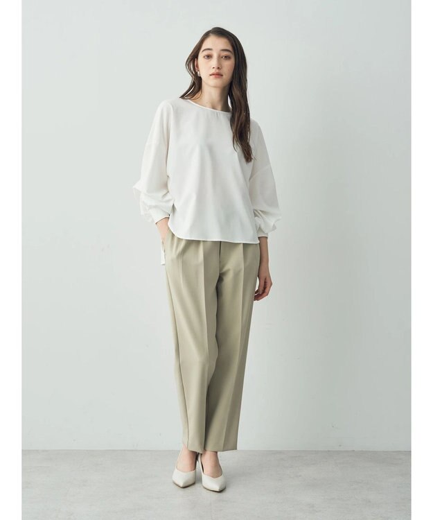 YECCA VECCA タックテーパードパンツ② Black