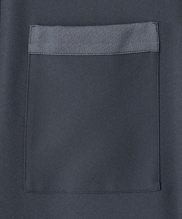 ICB 【先行予約】 FluidBackSatin シャツワンピース ダルブルー