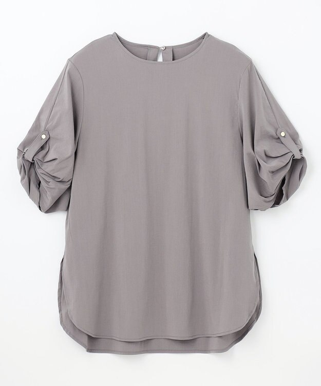 ANY 【洗濯機可能/接触冷感/UVケア】清涼リラックスブラウス グレー