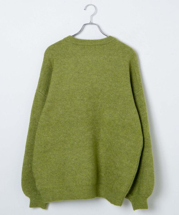 WEGO フラッフィーロゴジャガードニットプルオーバー グリーン