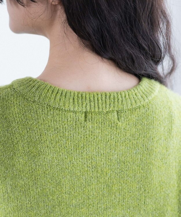 WEGO フラッフィーロゴジャガードニットプルオーバー グリーン