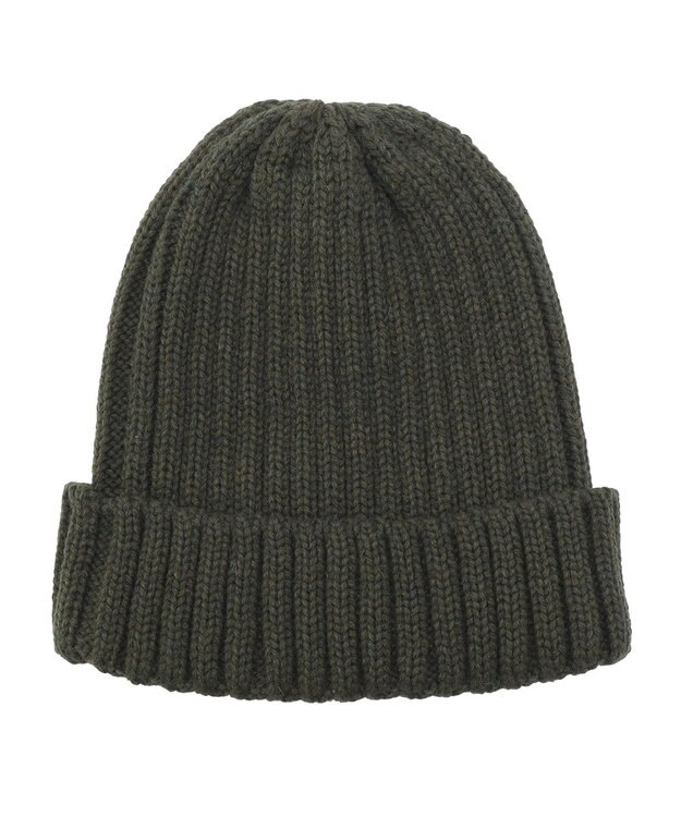 MOONBAT 【FUDGE11月号掲載】PAUL & JOE ACCESSOIRES ヌネット刺繍ワッペン付リブニット帽 ダークグリーン