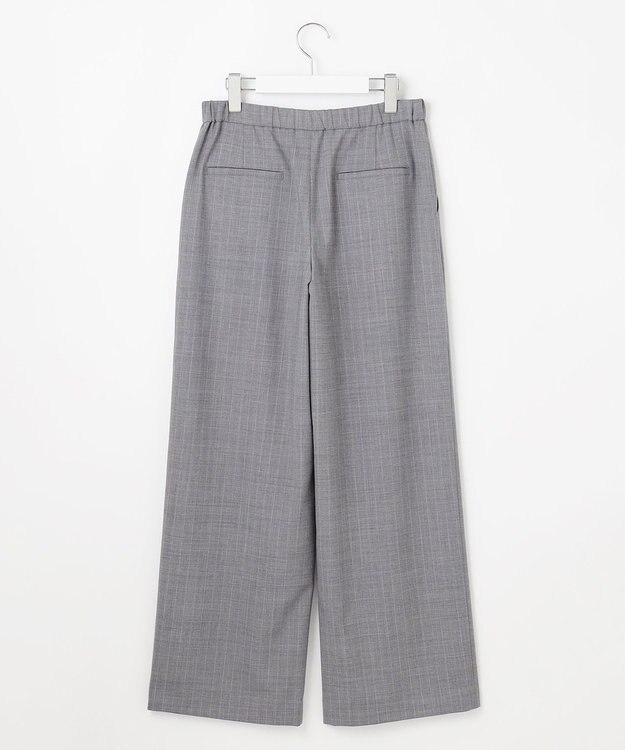 J.PRESS LADIES 【洗える】サイロウォッシャブル2wayストライプ ワイド パンツ グレーストライプ系1