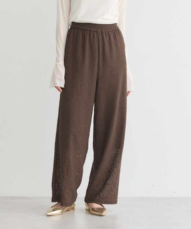 earth music&ecology レースイージーパンツ Mocha